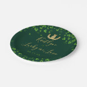 Glück in der Liebe St. Patrick's Day Brautparty Pappteller (Schrägansicht)