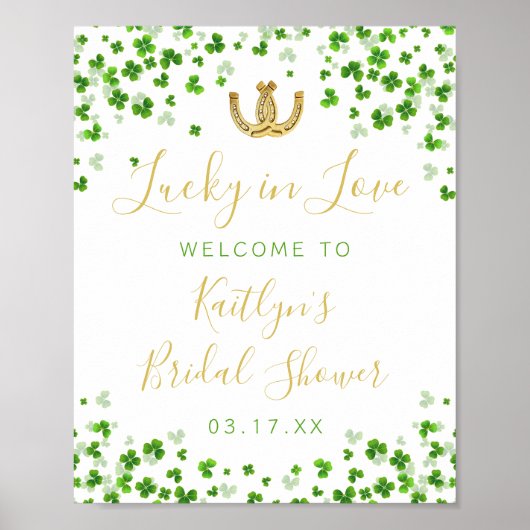 Glück in der Liebe St. Patrick's Day Brautparty Poster (Vorne)