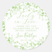 Glück in der Liebe St. Patrick's Day Brautparty Runder Aufkleber (Vorderseite)