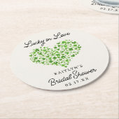 Glück in der Liebe St. Patrick's Day Brautparty Runder Pappuntersetzer (Angewinkelt)