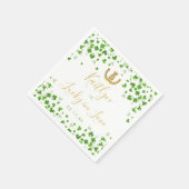 Glück in der Liebe St. Patrick's Day Brautparty Serviette (Ecke)