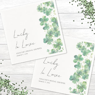 Glück in der Liebe St. Patrick's Day Brautparty Serviette