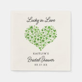 Glück in der Liebe St. Patrick's Day Brautparty Serviette (Vorderseite)