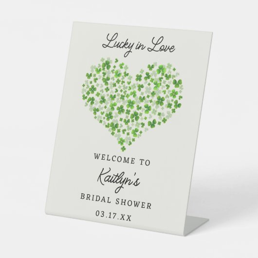 Glück in der Liebe St. Patrick's Day Brautparty Sockelschild (Vorderseite)