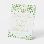 Glück in der Liebe St. Patrick's Day Brautparty Sockelschild (Vorderseite)