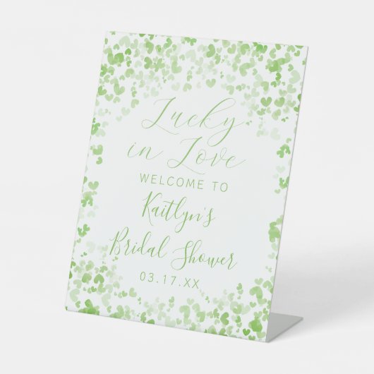 Glück in der Liebe St. Patrick's Day Brautparty Sockelschild (Vorderseite)