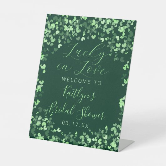 Glück in der Liebe St. Patrick's Day Brautparty Sockelschild (Vorderseite)