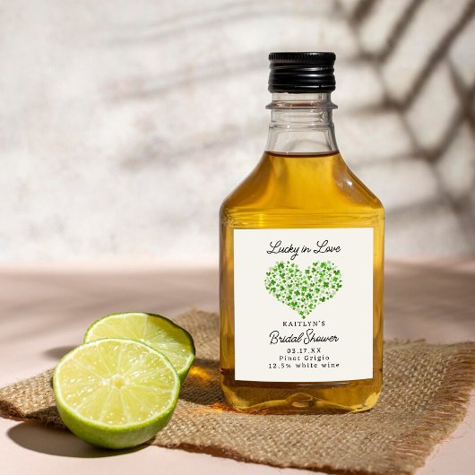 Glück in der Liebe St. Patrick's Day Brautparty Weinetikett