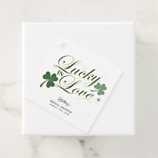 Glück in der Liebe St Patrick's Modern Brautparty Geschenkanhänger (Beispiel)
