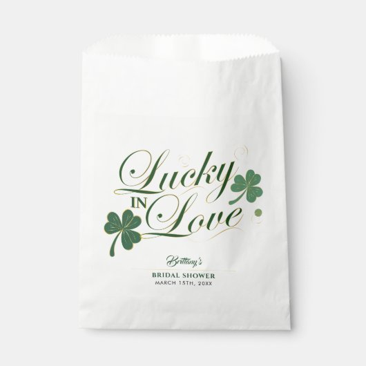 Glück in der Liebe St Patrick's Modern Brautparty Geschenktütchen (Vorderseite)
