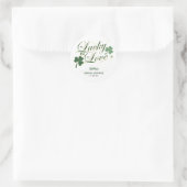 Glück in der Liebe St Patrick's Modern Brautparty Runder Aufkleber (Tasche)