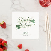 Glück in der Liebe St Patrick's Modern Brautparty Serviette (Beispiel)