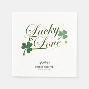 Glück in der Liebe St Patrick's Modern Brautparty Serviette