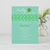 Glück in der Liebe U-Pick Hintergrundfarbe Einladung (Stehend Vorderseite)