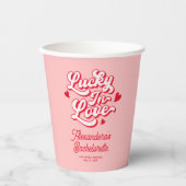 Glück in der Liebe Vegas Junggeselinnen-Abschied P Pappbecher (Vorderseite)