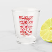 Glück in der Liebe Vegas Junggeselinnen-Abschied S Schnapsglas (Vorderseite)