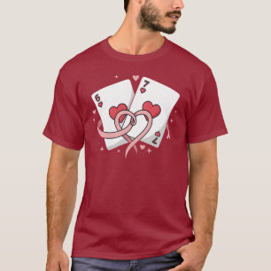 Glück in der Liebe: Vintage 6 & 7 der Herzkarten R T-Shirt