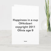 Glück in der Schale Karte (Rückseite)