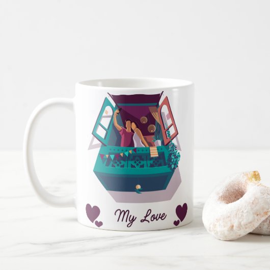 Glück in einer Tasse (Mit Donut)