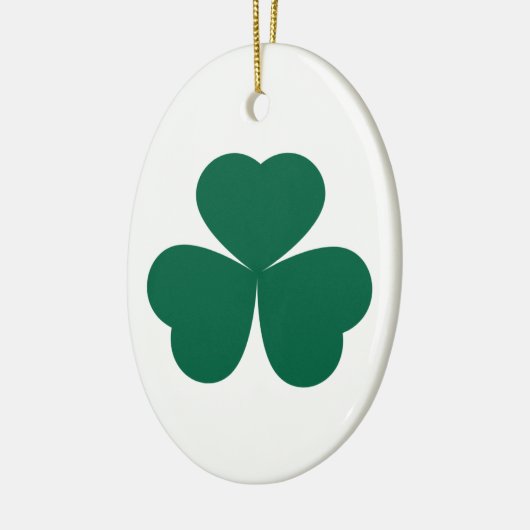 Glück in jedem Leaf: 3-Kleeblatt Keramik Ornament (Links)