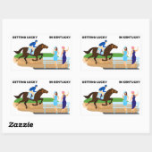 Glück in Kentucky Rechteckiger Aufkleber (Blatt)