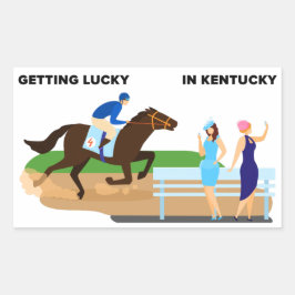 Glück in Kentucky Rechteckiger Aufkleber
