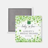 Glück in Liebe 4 Leaf Clover Brautparty Gefallen Magnet (Vorderseite/Rückseite)