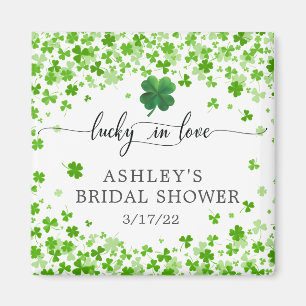 Glück in Liebe 4 Leaf Clover Brautparty Gefallen Magnet