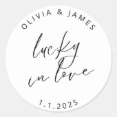 Glück in Liebe Aufkleber (Vorderseite)