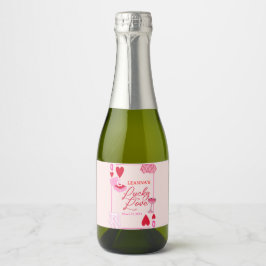 Glück in Liebe, Brautparty, Glück, Schaumweinetikett