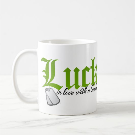 Glück in Liebe mit dem Meer Kaffeetasse (Links)