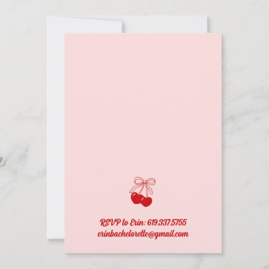 Glück in Liebe Vegas Junggeselinnen-Abschied Einla Einladung (Rückseite)