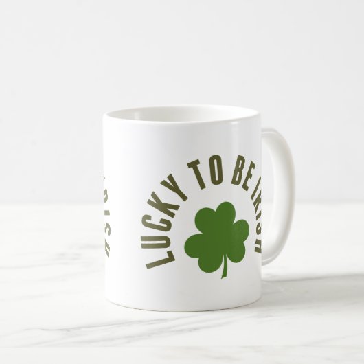 Glück, irisch zu sein kaffeetasse (VorderseiteRechts)