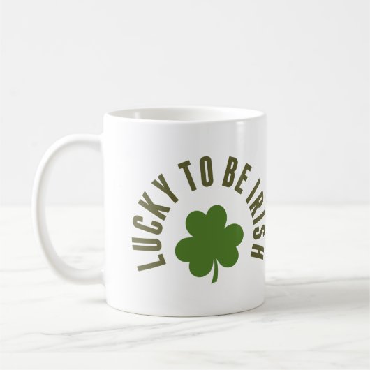 Glück, irisch zu sein kaffeetasse (Links)