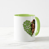 Glück, irische Foto Tasse mit Kleeblatt Herz (VorderseiteRechts)