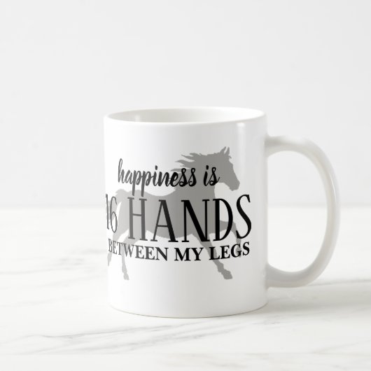 Glück ist 16 HÄNDE zwischen meinen Legs Akzent Pil Kaffeetasse (Rechts)