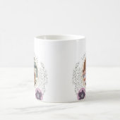 Glück ist .. 2 Foto Rosa Grün Pop Kunst Blume Kaffeetasse (Mittel)