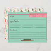 Glück ist Aquamarin von hausgemachten Rezeptkarten (Vorne/Hinten)