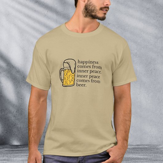 Glück ist Bier Funny Zitat Word Art T - Shirt