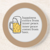 Glück ist Bier Funny Zitat Word Kunst Getränkeuntersetzer (Vorne)