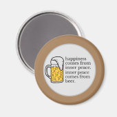 Glück ist Bier Funny Zitat Word Kunst Magnet (Vorderseite/Rückseite)