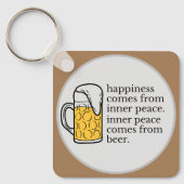 Glück ist Bier Funny Zitat Word Kunst Schlüsselanhänger (Vorderseite)