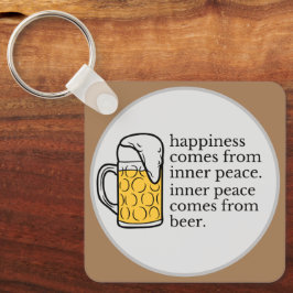 Glück ist Bier Funny Zitat Word Kunst Schlüsselanhänger