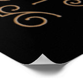 Glück ist Cup of Coffee & Good Book Brown Black Poster (Ecke)
