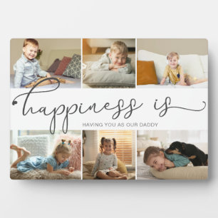 Glück ist   Daddy Foto Collage Plaque Fotoplatte