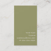 Glück ist das Lehren von Science Universe Atom Visitenkarte (Rückseite)