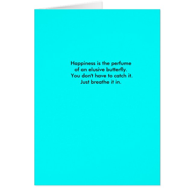 Glück ist das Parfüm eines ausweichenden butterfl… (Vorne)