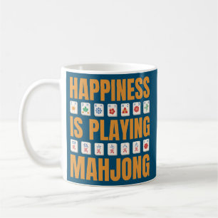 Glück ist das Spielen von Mahjong Mahjong-Party Kaffeetasse