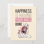 Glück ist, dass deine Nägel gemacht werden Postkarte (Vorne/Hinten)