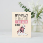 Glück ist, dass deine Nägel gemacht werden Postkarte (Stehend Vorderseite)